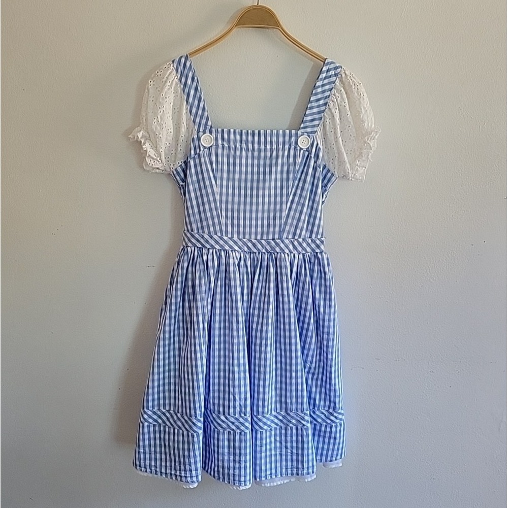 Spirit Wizard‎ Of Oz Dorothy Pinafore Dress Medium Gingham Check Farmgirl Retro
